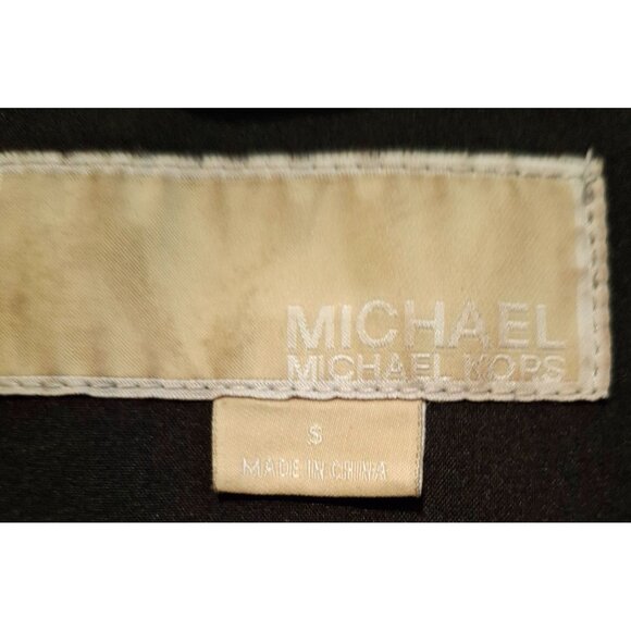 Michael Michael Kors Womens Belted Black Trench Coat S Preppy Boho Artsy - Picture 6 of 8